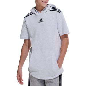 NWT adidas Boys' 3-Stripe Short Sleeve Hoodie